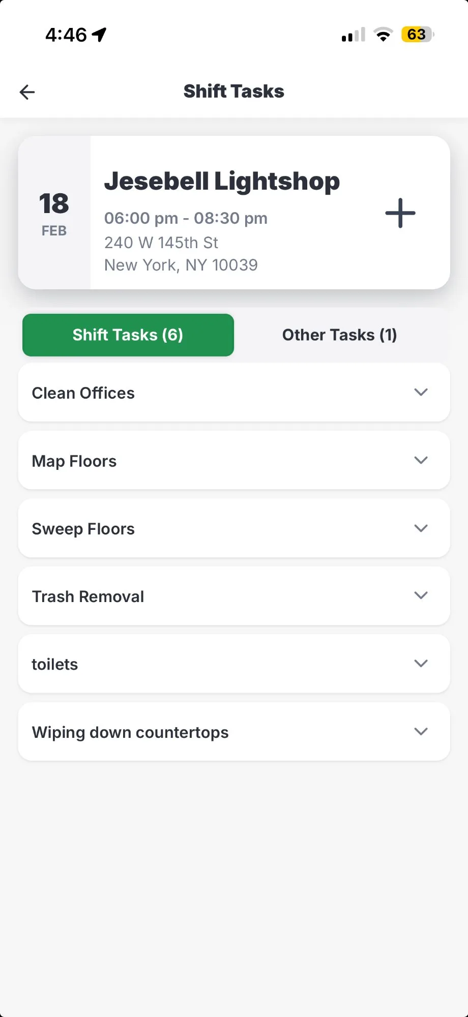 Shift Tasks
